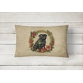 thumbnail image 2 of Pug Christmas Flowers Throw Pillow 12 in x 16 in, 2 of 4