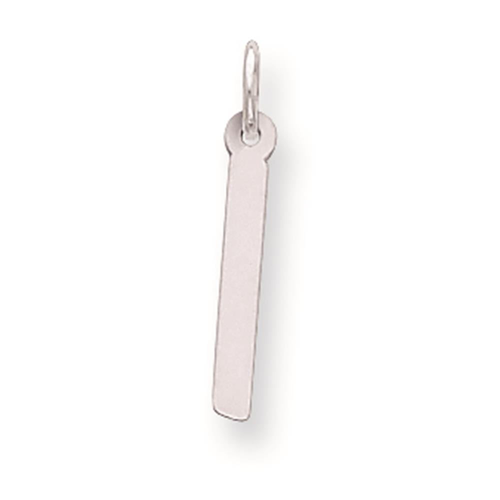 22mm x 9mm 925 Sterling Silver Medium Satin Number 1