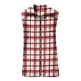 thumbnail image 6 of HongQid Women's Plaid Outerwear Vests Tops Zip Up Collared Sleeveless Jacket with Pockects, 6 of 9