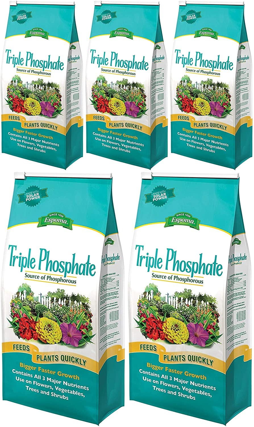 Espoma TP6 Triple Phosphate Fertilizer, 6.5Pound, 5 Pack