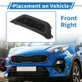 thumbnail image 3 of Front Right Fog Light Grill No.71103TLAA01 Front Lower Bumper Fog Light Cover Inserts for Honda CR-V LX 2017-2019 Black ABS 1 Pc, 3 of 6