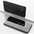 thumbnail image 2 of Mirror Case for Samsung Galaxy A34 5G Support Wireless Charging, Smart Clear View Cover Thin Ultra with Kickstand Flip Phone Case for Samsung Galaxy A34 5G QH Black, 2 of 8