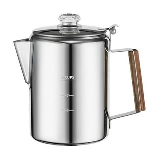 STAINLESS STEEL COFFEEPOT WITH PERCOLATOR (9 CUPS) - MIL-TEC®  Trekking \  Camping \ Camping kitchen utilities Military Tactical \ Eat & Drink \ Cook  Sets Outdoor Survival \ Outdoor Grills 