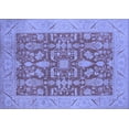 thumbnail image 1 of Ahgly Company Machine Washable Indoor Rectangle Oriental Blue Traditional Area Rugs, 2' x 3', 1 of 4