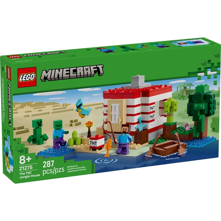 LEGO Minecraft The TNT Jungle House Building Set, 21275, 287 pcs