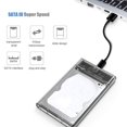 thumbnail image 1 of Transparent PC Material Hard Disc External Enclosure, Type C Interface 2.5 Inch  HDD Case, 5Gbps Transmission Speed For  Hard Disc, 1 of 8