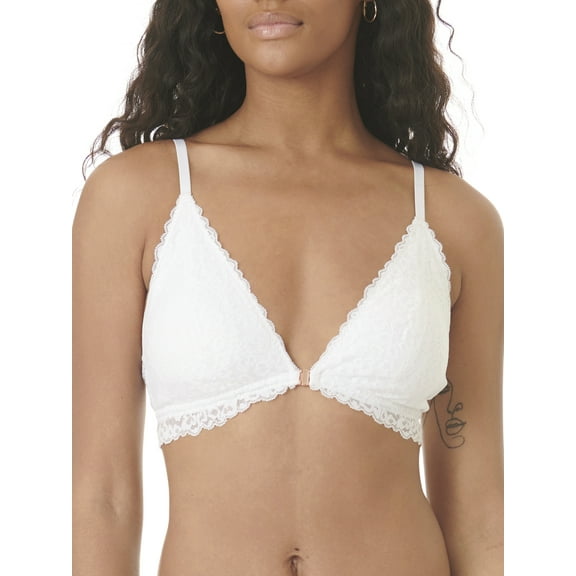 No Boundaries Juniors Lace Front Close Bralette