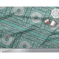 thumbnail image 3 of Soimoi Polyester Crepe Fabric Leaves & Floral Block Decor Fabric Printed Yard 52 Inch Wide, 3 of 3
