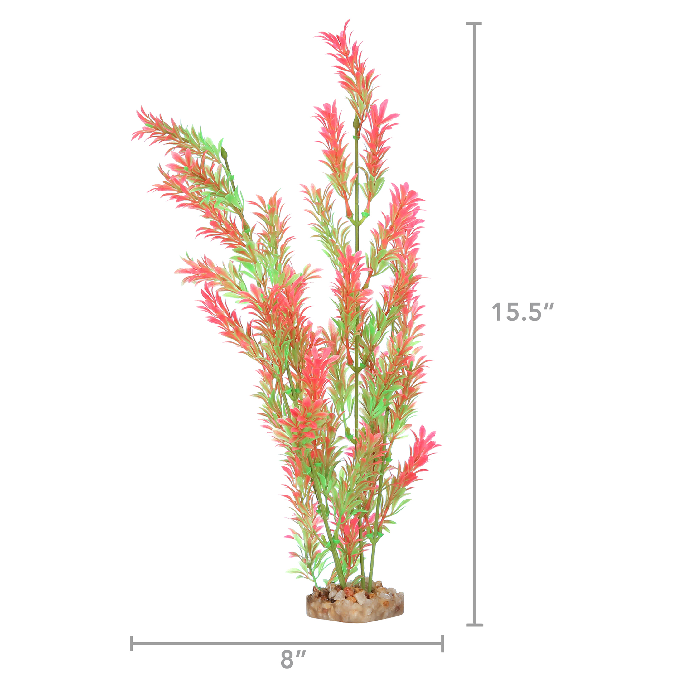 GloFish Plant Aquarium Décor, Green and Yellow Extra-Large, Fluorescent Under Blue LED Light