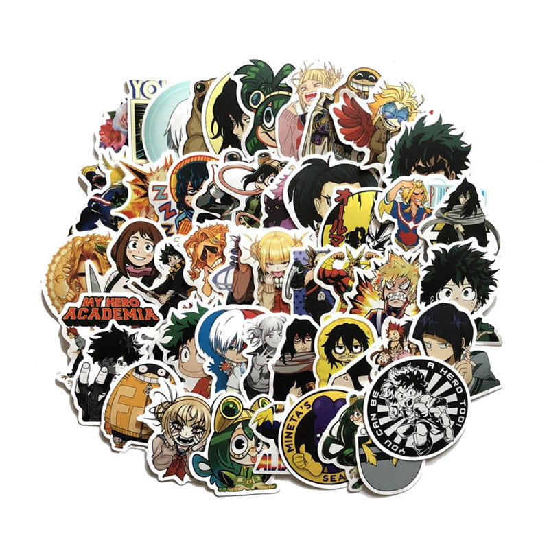 shiyao 50pcsset anime my hero academia stickers cosplay accessories