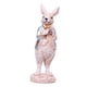 thumbnail image 1 of Miniaturas para decoración Figura de conejo de Pascua Arte de resina Artículo de casa de muñecas de conejo Flor de plata, 1 of 8