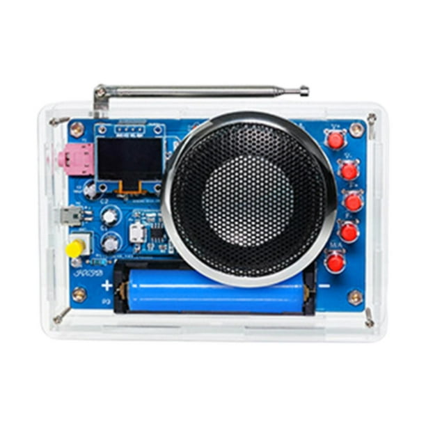 Radio casera,Kit de radio FM para proyectos de soldadura FM 87-108 MHz,Kit de práctica de soldadura,kit de radio DIY para aprender,Modos de suministro de energía de la radio para proyectos
