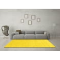thumbnail image 3 of Ahgly Company Indoor Round Abstract Yellow Modern Area Rugs, 7' Round, 3 of 4