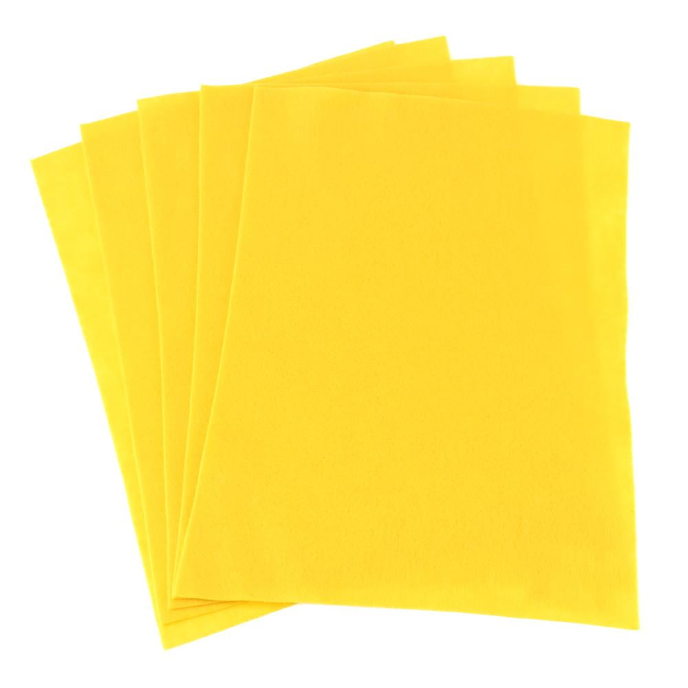 Premium Craft Felt Sheets, 81/2Inch x 11Inch, 5Count, Yellow