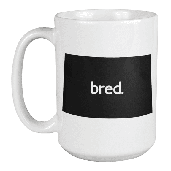 Colorado Bred & CO USA State Map Outline, US Citizen Coffee & Tea Mug Cup (15oz)