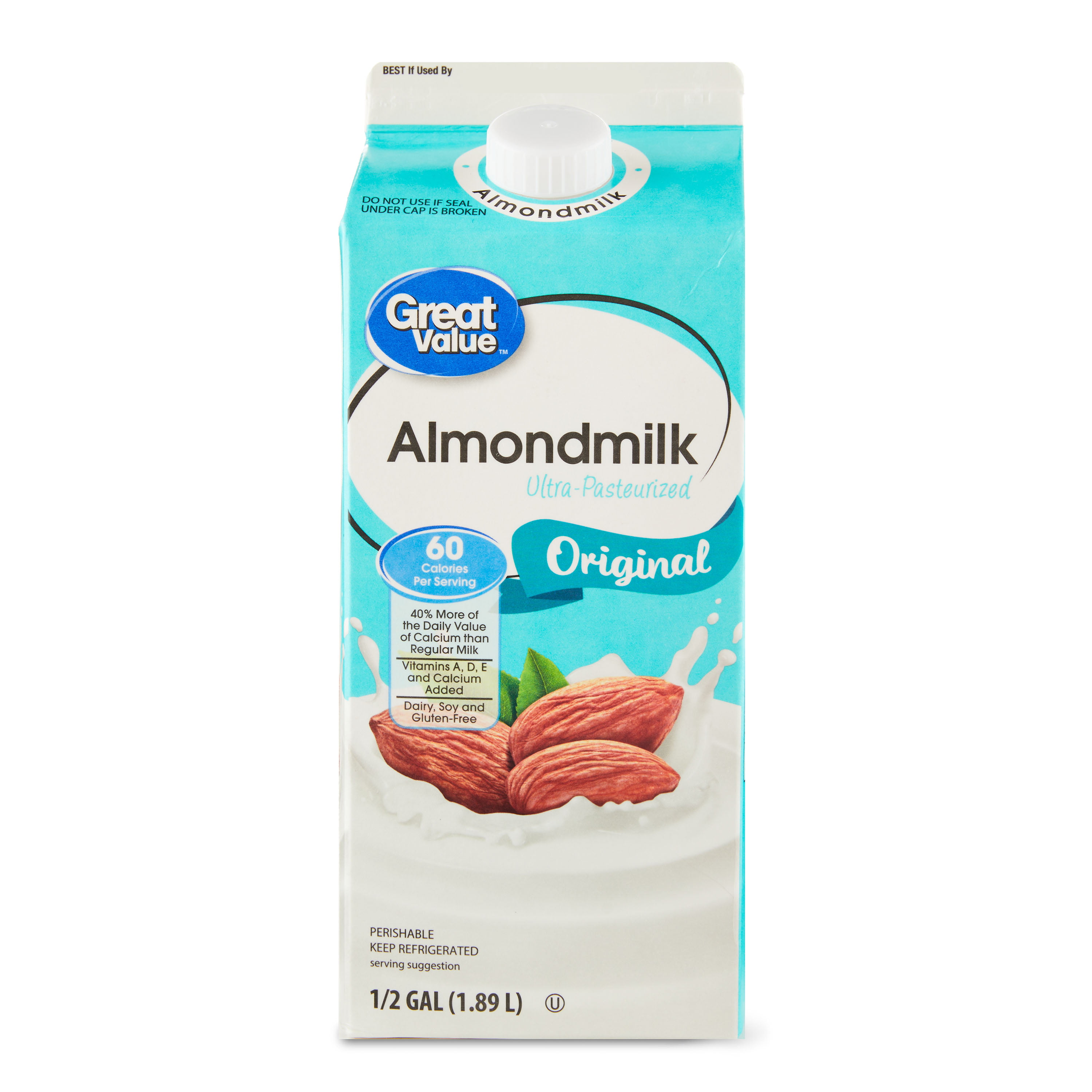 Great Value Original Almond Milk Half Gallon Fl Oz Walmart Com