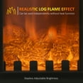 thumbnail image 3 of Spaco Electric Fireplace Stove with 3-Sided Realistic Flame, 22 inch Freestanding Fireplace Heater with Overheating Protection, Portable Fireplace Stove for Indoor, Black, 3 of 7