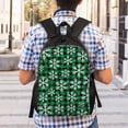 thumbnail image 3 of Wukai Christmas Pattern At Buffalo Plaid Travel Laptop Backpack - Waterproof, Anti-Theft, Slim and Sturdy College & Business Backpack, 3 of 7