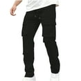 thumbnail image 2 of Ftwytp Mens Cargo Outdoor Trousers Casual Jogger Work Pants Regular Fit Drawstring Elastic Waist Sweatpants Sports Bottoms with Pockets, 2 of 7