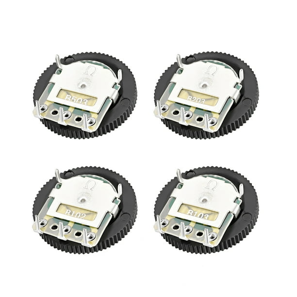 Potenciómetro de rueda Uxcell para interruptor de volumen de audio (1K, 10K, 20K, 50K Ohm cada paquete de 5)