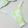 thumbnail image 6 of Generic Two Piece Swimsuits for Women Tie Dye Ribbed Sexy Underwire Triangle Bikini Sets Cheeky Bathing Suits, 6 of 7