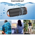 thumbnail image 3 of Bocina Bluetooth, Altavoz Portátil Impermeable IPX6, Mini Bocina de RGB, Sonido Estéreo TWS, Batería de 5200 mAh Larga Reproducción, Altavoz Bluetooth 5.0 con Correa Portable para Viaje, Fiesta, Hogar, 3 of 5