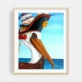 thumbnail image 2 of Captain Pelican - Painting Whimsical Nautical Surrealism Bird Humor Animal Unframed Wall Art Print 16 x 20 inches, 2 of 13