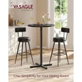 thumbnail image 2 of VASAGLE Round Cocktail Table, High Top Bar Pub Table with Metal Frame and Cross Base, for 2-3 People, Modern, Easy to Assemble, 23.6 x 23.6 Inches, Ebony Black, 2 of 6