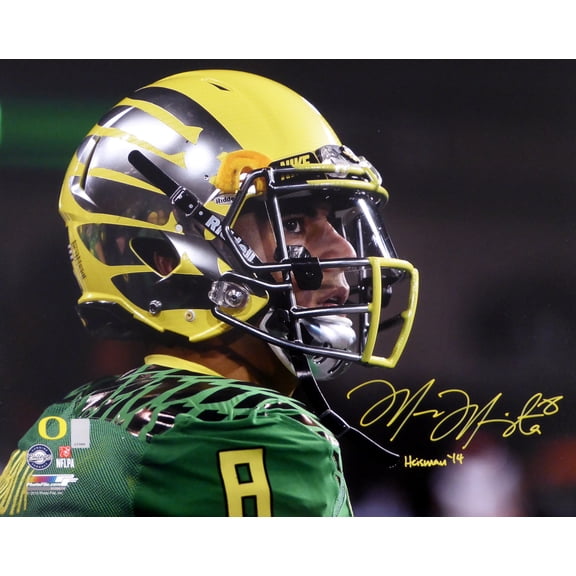 Marcus Mariota Autographed 16x20 Photo Oregon Ducks "Heisman '14" MM Holo 89882