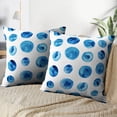 thumbnail image 4 of LALILO Throw Pillow Covers Blue Vintage Polka Dots Colorful Graphic Cushion Cover 18" x 18", 2 Pack, 4 of 6