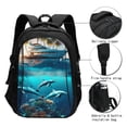 thumbnail image 3 of Honeii Hawaiian Ship Dolphin for Travel Laptop Backpack, Business Laptops Backpack with USB Charging Port, College High School Computer Bag for Men Women, 3 of 7
