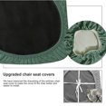 thumbnail image 3 of Lavish Cover Stretch Chair Seat Cover, Elastic Removable Dining Chair Cushion Slipcover, Gray Green Jacquard Textured, 6 Pack, 3 of 7