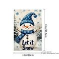 thumbnail image 4 of JOOCAR Let It Snow Snowman Garden Flag for Winter Christmas Home Outdoor Garden Yard Door Decor 12x18 inch, 4 of 5