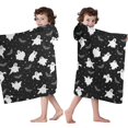 thumbnail image 4 of Spooky Halloween Ghosts Pattern Hooded Bath Towel，50"x30" for Ages 3 To 12 Kids, Quick Dry Lightweight Soft Microfiber Hood Beach Towel Cover Up for Kids, 4 of 7