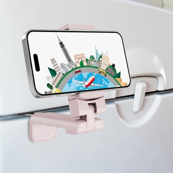 FacoFaco Airplane Phone Holder 4 in 1 Adjustable Foldable Phone Stand for Travel  (Pink)