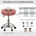 thumbnail image 6 of ZIATUBLE Christmas Cow Round Stool Cover Cushion Circle Chair Seat Covers 14-16 Inch Stretchy Circle Chair Dust Covers Protector 2 Pieces Set Fit for Most of Regular Size Round Stool, 6 of 6
