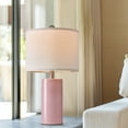 thumbnail image 4 of Oneach Ceramic Pink Table Lamps Set of 2 for Living Room Bedroom 22" Modern Bedside Nightstand Lamp, 4 of 7