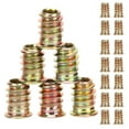 thumbnail image 2 of FRCOLOR Embedment Nuts 100pcs Threaded Insert M6x15 Wood Bolt Fastener Connector For Wood Furniture,0.59"X0.39"X0.39", 2 of 5