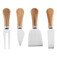 thumbnail image 1 of Cuchillos para queso,Juego de herramientas de cuchillos de queso mango de madera cocina,Juego de mango de queso Juego de cubiertos de cuchillos de queso,Cortadores de queso de acero inoxidable, 1 of 8