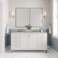 thumbnail image 4 of James Martin Vanities 305-V60d-3Vsl Chicago 60" Double Basin Wood Vanity Set - Smokey, 4 of 4