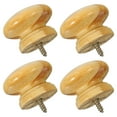 thumbnail image 2 of MRLESS 4 Wood Cabinet Knobs Round Mushroom Drawer Pull Handle with Screws, 2 of 7