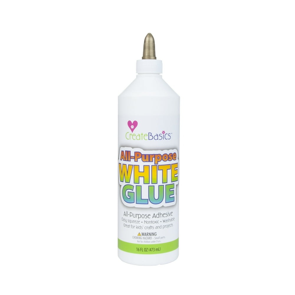 Create Basics AllPurpose White Glue 16 fl oz, Great For Kids Crafts and Projects