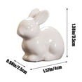 thumbnail image 4 of Qocolhg Ceramic White Rabbits Easter Bunny Decorations Porcelain Bunny Rabbit for Easter Decoration Ceramic Bunny Figurine Statues for Home Decor Bunny Decor Rabbit Decor Spring Decoration Gifts, 4 of 7