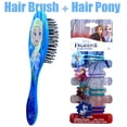 thumbnail image 2 of Disney Frozen Elsa Hair Accessories Set for Kids Girls - Hair Brush, Elastic Ponytail Hairband Ties with Charm, 2 of 5