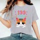 thumbnail image 2 of Camisetas de Cuello de Tripulación de Manga Corta para Mujeres Carta Impresa Camiseta 95% Poliéster 5% Spandex, Manga Corta Cuello Redondo Top Casual para Diario, 2 of 5