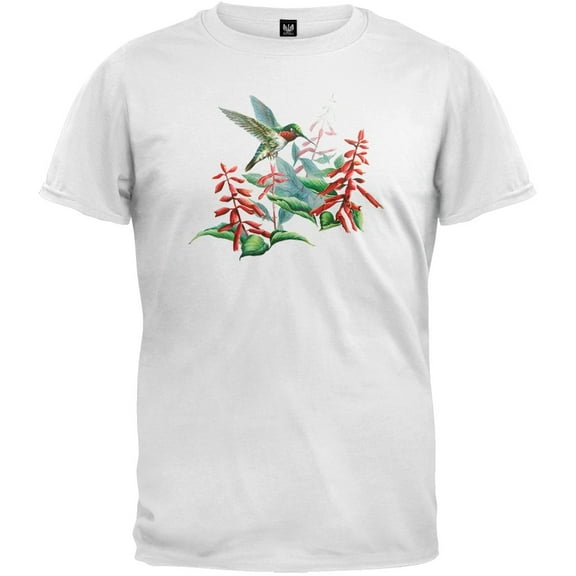 Summer Hummingbird White T-Shirt - Small