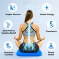 thumbnail image 3 of Double-Thick Gel Seat Cushion for Long Sitting Pressure Relief for Back, Sciatica, Coccyx, Tailbone Pain - Cushion for Office Chair, Wheelchair, Car & Truck, Patio Chairs - Egg Seat Pad, 3 of 5