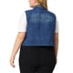 thumbnail image 3 of Chaleco de mezclilla sin mangas Agnes Orinda Plus Size para mujeres, chaqueta de jeans con cierre y botones, talla 3X, azul mezclilla, 3 of 6
