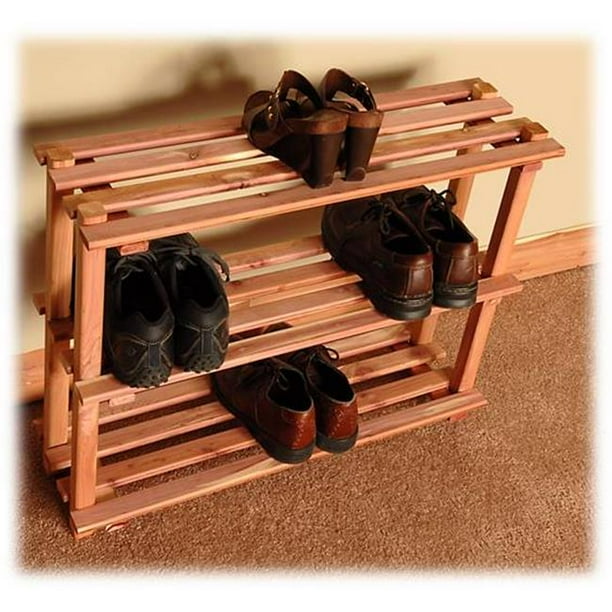 CSR3T30 Aromatic Red Cedar 3 Tier Shoe Rack