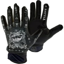 Battle Sports Youth Speed Freak Cloaked Football Receiver Gloves - Small - Black